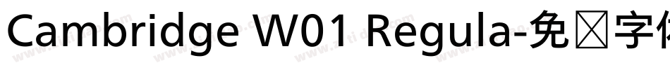 Cambridge W01 Regula字体转换